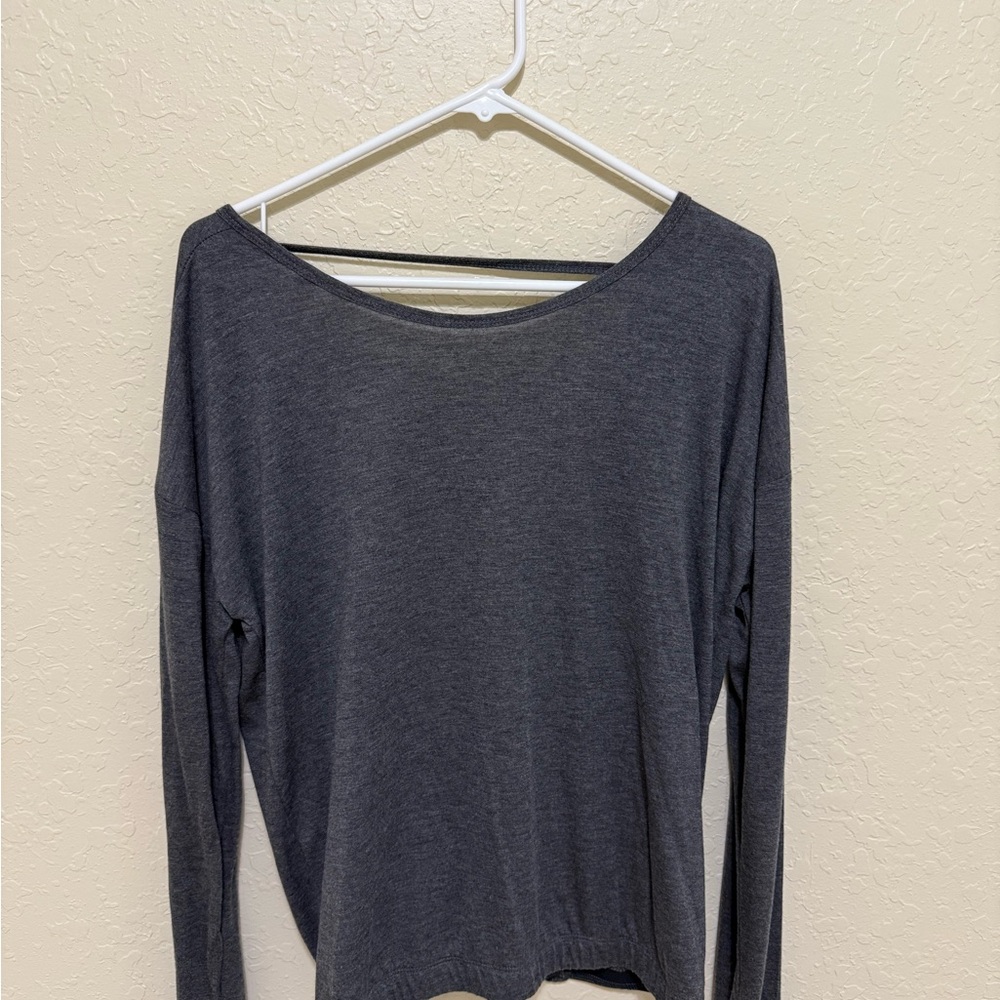 Forever 21 Charcoal Long Sleeve Blouse